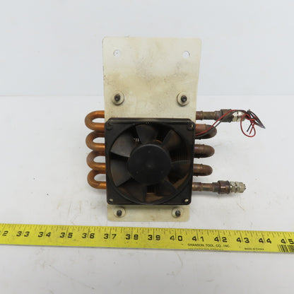 Walter Roller Trumpf 4"x 4" Mini Copper Radiator Fluid Cooler W/Fan