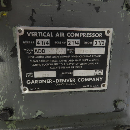 Gardner Denver ACD1 ADD 60896-1011 Piston Air Compressor Pump Head Parts/Repair