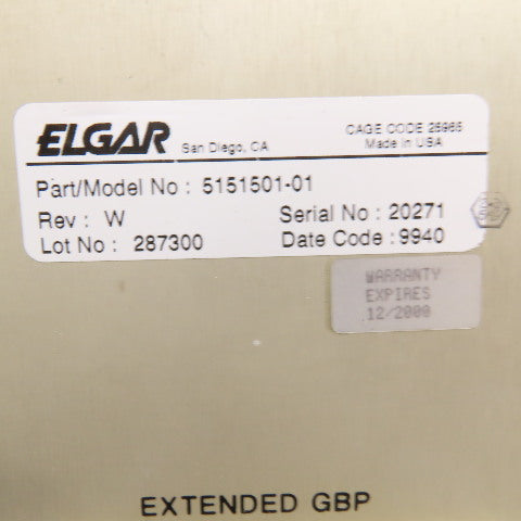 Elgar 5151501-01 9151595-01B Uninterruptable Power Supply Capacitor Assembly