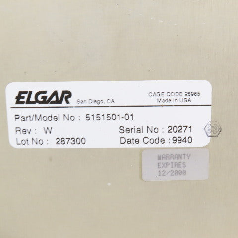 Elgar 5151501-01 5151537-01 Uninterruptable Power Supply Circuit Board Assembly