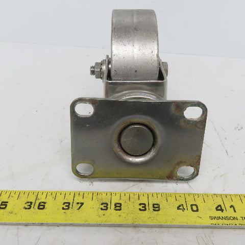 Hamilton S-STL-4SZ Stainless Steel Swivel Plate Caster 4" x 1-3/8"