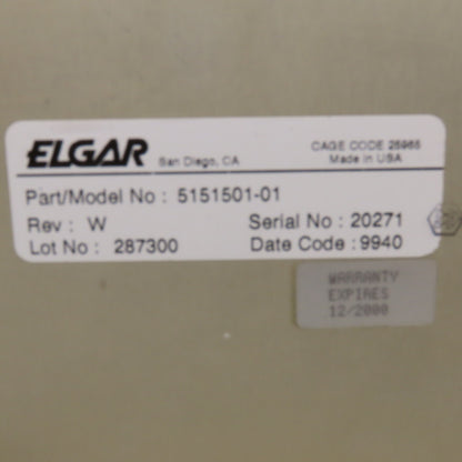 Elgar 5151501-01 5151563-01 Rev G Uninterruptible Power Supply Circuit Board