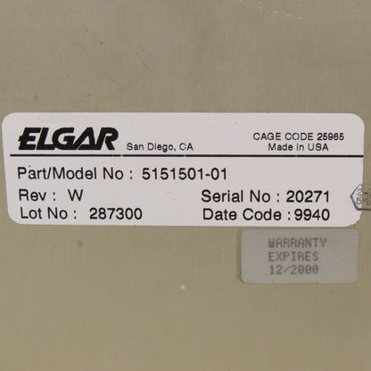 Elgar 5151501-01 5151565-01 Uninterruptible Power Supply Circuit Board
