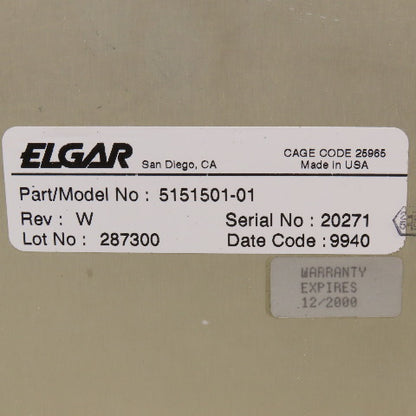 Elgar 5151501-01 5151565-01 Uninterruptible Power Supply Circuit Board