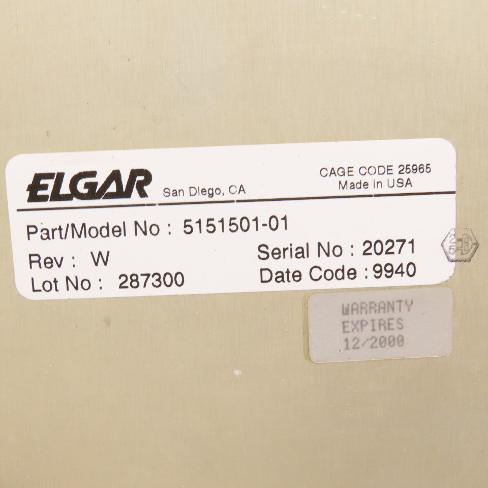 Elgar 5151501-01 Uninterruptible Power Supply Transformer
