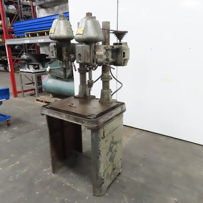 Cincinnati Royal 18 2 Head Spindle Gang Drill Press 5" Stroke 28" x 23" Table