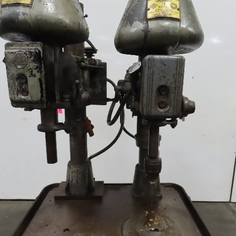 Cincinnati Royal 18 2 Head Spindle Gang Drill Press 5" Stroke 28" x 23" Table