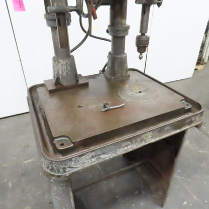 Cincinnati Royal 18 2 Head Spindle Gang Drill Press 5" Stroke 28" x 23" Table