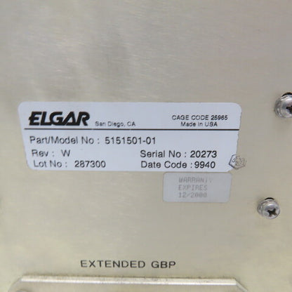 Elgar 5151501-01 Global Uninterruptible Power Supply
