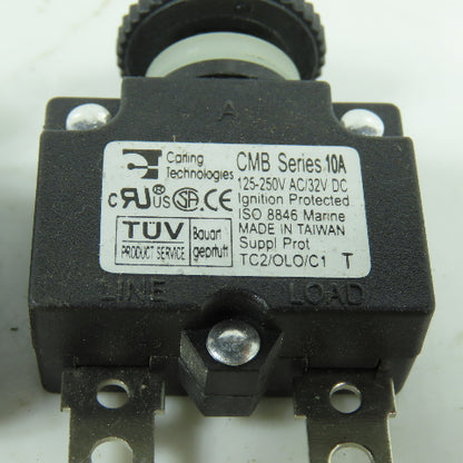 Carling Technologies CMB Series Push To Reset Boat Breaker 10A 250V AC Lot Of 5