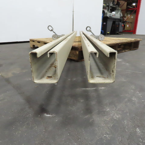 120" x 3-1/4" x 2-1/2" Steel Strut Channel With Trolleys Set Of 2