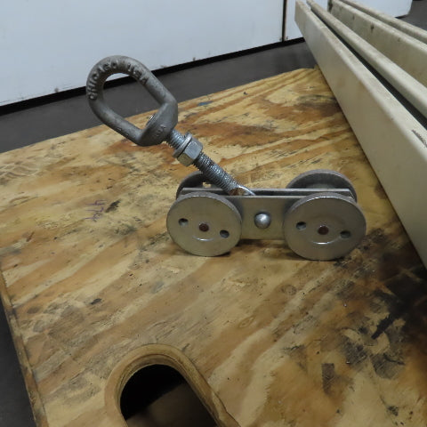 120" x 3-1/4" x 2-1/2" Steel Strut Channel With Trolleys Set Of 2