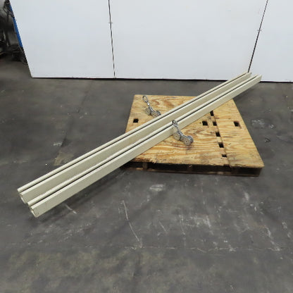 120" x 3-1/4" x 2-1/2" Steel Strut Channel With Trolleys Set Of 2