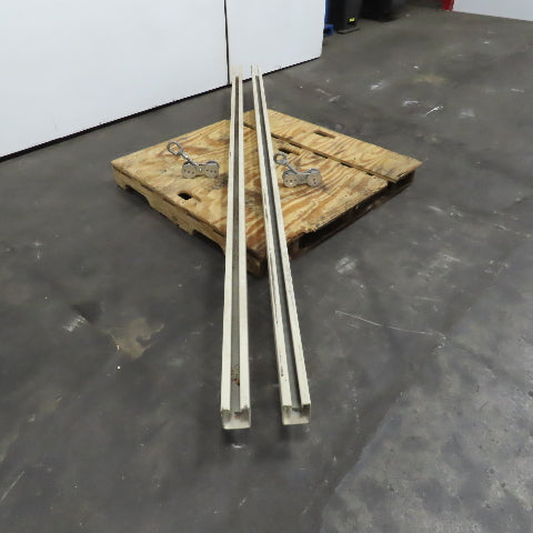 120" x 3-1/4" x 2-1/2" Steel Strut Channel With Trolleys Set Of 2