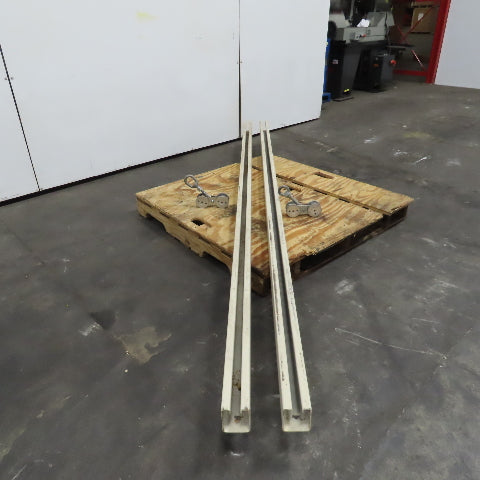 120" x 3-1/4" x 2-1/2" Steel Strut Channel With Trolleys Set Of 2