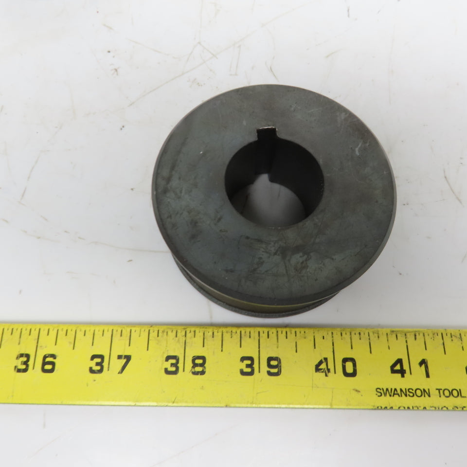3" Diam x 0.90" Face Knurled Pulley Idler 1-1/2" Keyed Bore 1-1/4" Wide Lot of 3