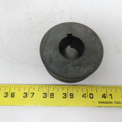 3" Diam x 0.90" Face Knurled Pulley Idler 1-1/2" Keyed Bore 1-1/4" Wide Lot of 3
