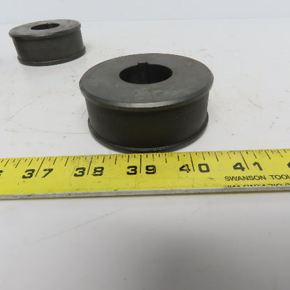 3" Diam x 0.90" Face Knurled Pulley Idler 1-1/2" Keyed Bore 1-1/4" Wide Lot of 3