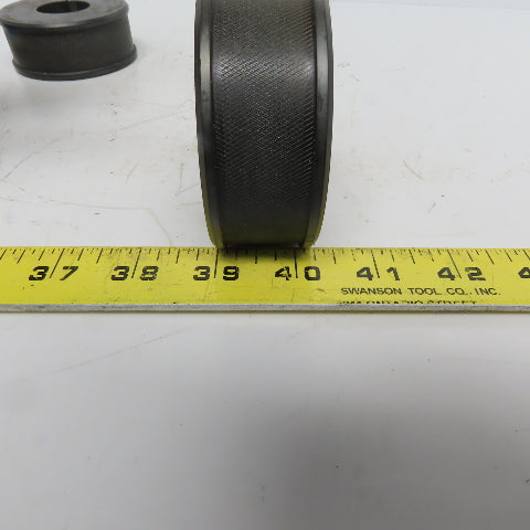 3" Diam x 0.90" Face Knurled Pulley Idler 1-1/2" Keyed Bore 1-1/4" Wide Lot of 3