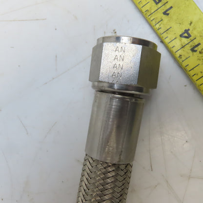 5/8" ID x 67" Stainless Steel Braided Hose W/Thin Polly Liner AV-12F Swivel Ends