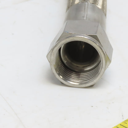 5/8" ID x 67" Stainless Steel Braided Hose W/Thin Polly Liner AV-12F Swivel Ends