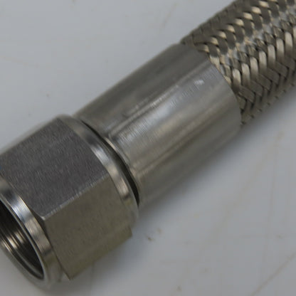 5/8" ID x 67" Stainless Steel Braided Hose W/Thin Polly Liner AV-12F Swivel Ends