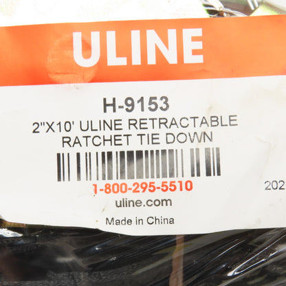 Uline H-9153 2" x 10' Retractable Ratchet Tie Down Strap