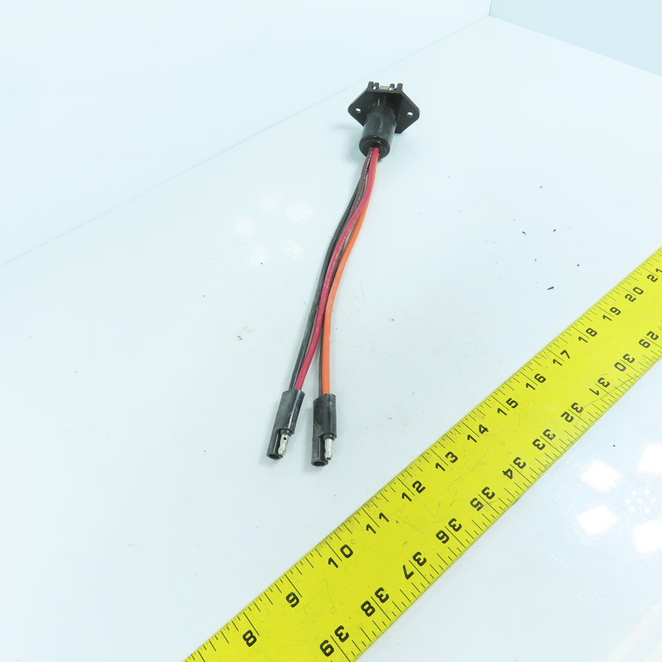 4-Prong 4-Wire Male Pigtail Cordset Plug-In W/ Notch For Marine Boats