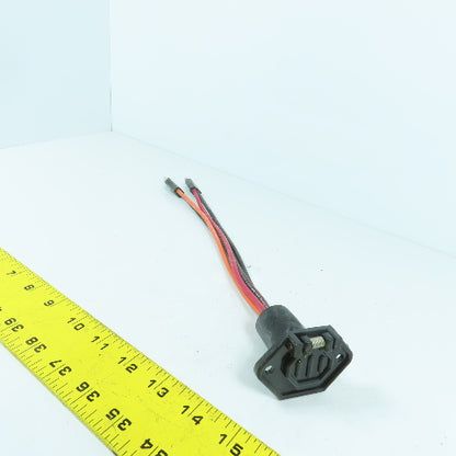 4-Prong 4-Wire Male Pigtail Cordset Plug-In W/ Notch For Marine Boats