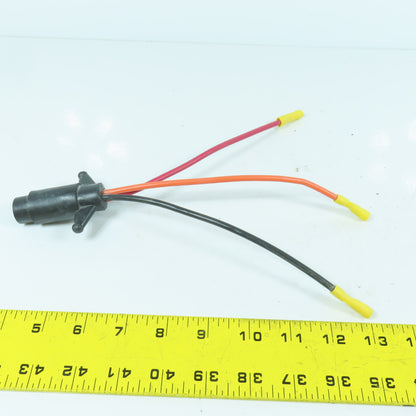 4-Hole 3-Wire Female Pigtail Cordset Plug-In W/ Notch For Marine Boats