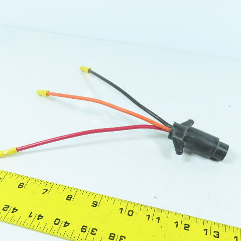 4-Hole 3-Wire Female Pigtail Cordset Plug-In W/ Notch For Marine Boats