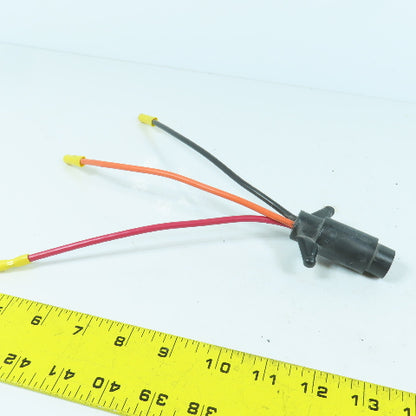 4-Hole 3-Wire Female Pigtail Cordset Plug-In W/ Notch For Marine Boats