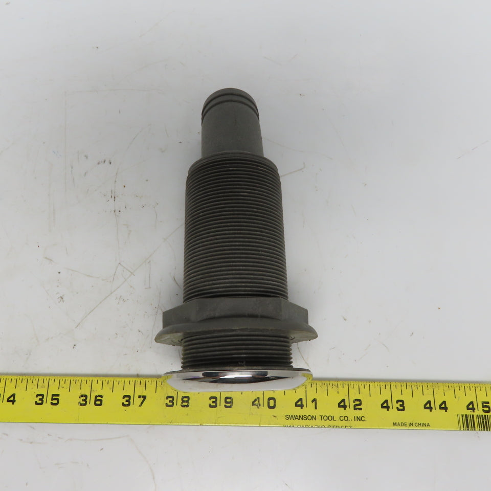 1-1/2" Thru Hull Scupper Drain 15° W/One Way Flap & Stainless Steel Ring