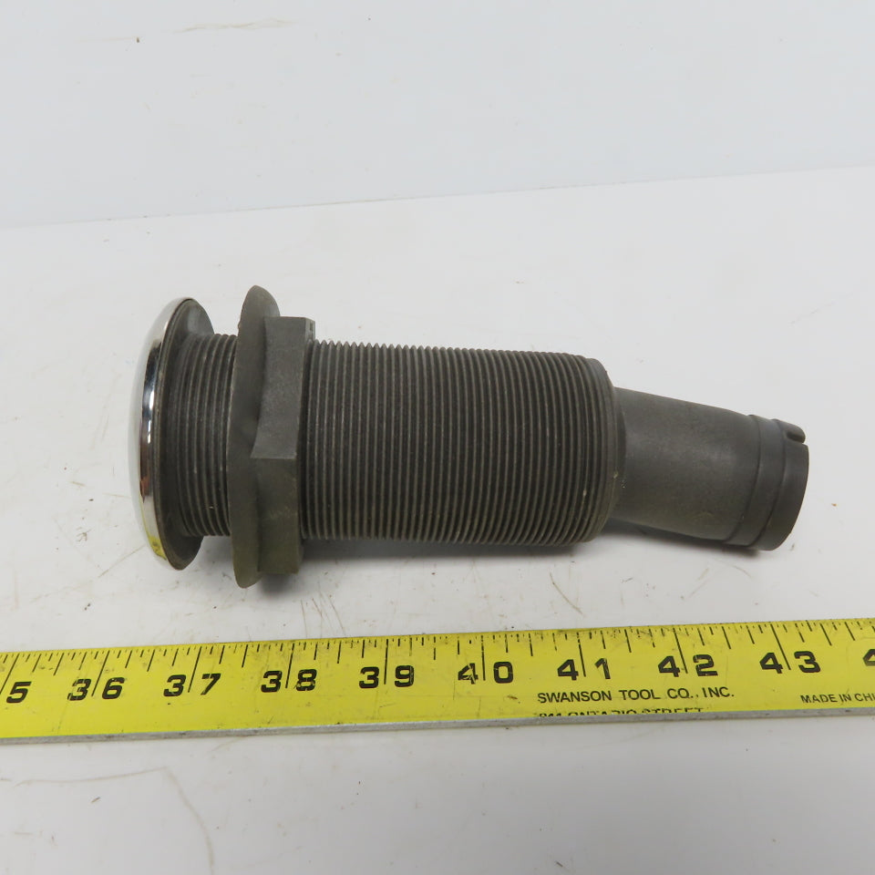 1-1/2" Thru Hull Scupper Drain 15° W/One Way Flap & Stainless Steel Ring