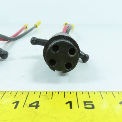 4-Hole 2-Wire Female Pigtail Cordset Receptacle Notched For Marine Boat Lot Of 2