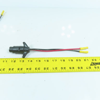 4-Hole 2-Wire Female Pigtail Cordset Receptacle Notched For Marine Boat Lot Of 2