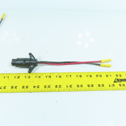 4-Hole 2-Wire Female Pigtail Cordset Receptacle Notched For Marine Boat Lot Of 2