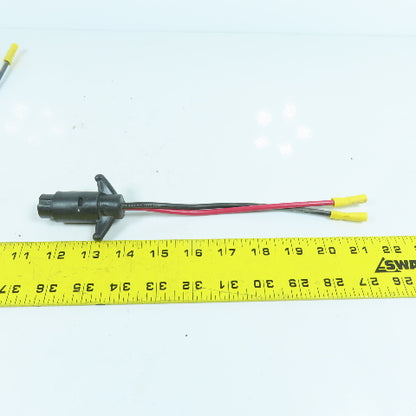 4-Hole 2-Wire Female Pigtail Cordset Receptacle Notched For Marine Boat Lot Of 2