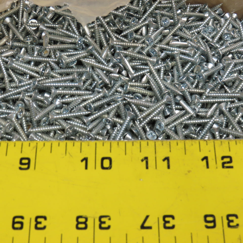 George Malcom XFF61Z #6 x 1" Sheet Metal Flat Head Screw Zinc 19 Lbs.