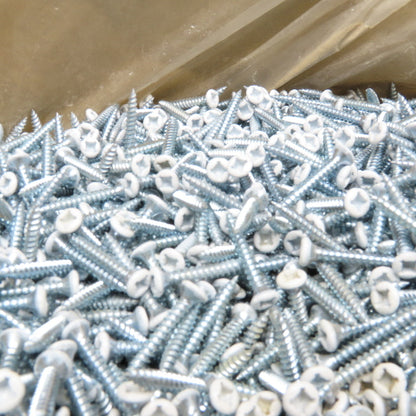 Global Linl 610QF-9000 #6 x 1" Sheet Metal Oval White Head Screw Zinc 32 Lbs.
