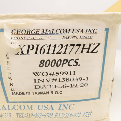 Global Link XPI6112177HZ #6 x 1-1/2" Sheet Metal Pan Head Screw Zinc 29 Lbs.