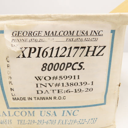 Global Link XPI6112177HZ #6 x 1-1/2" Sheet Metal Pan Head Screw Zinc 29 Lbs.