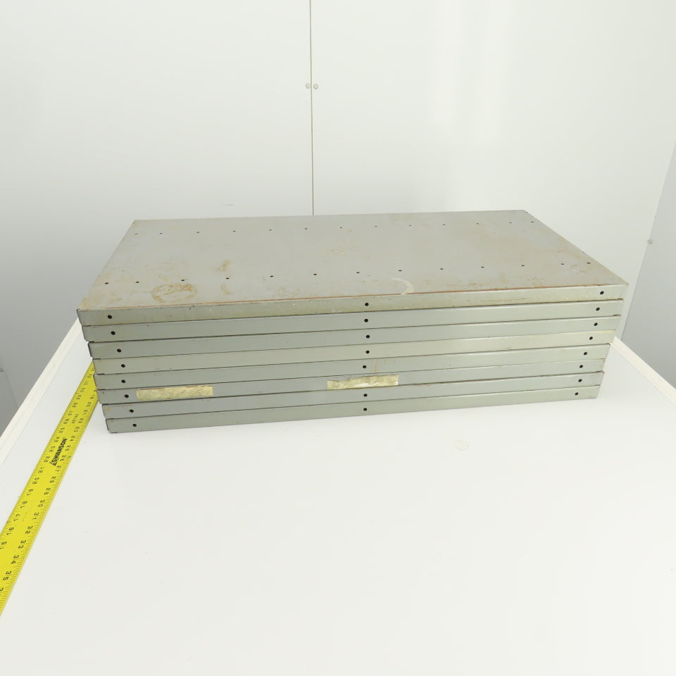 35-3/4"L x 18" D Heavy Duty Closed Clip Steel Drop-In Additional Shelfs Lot Of 8