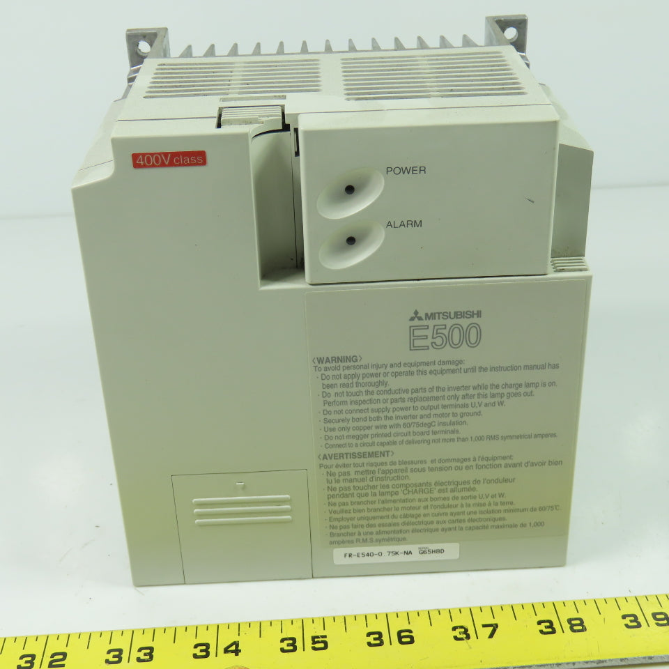 Mitsubishi FR-E540-0.75-NA 1HP AC Inverter Drive 380-480VAC Input 2.6A Output