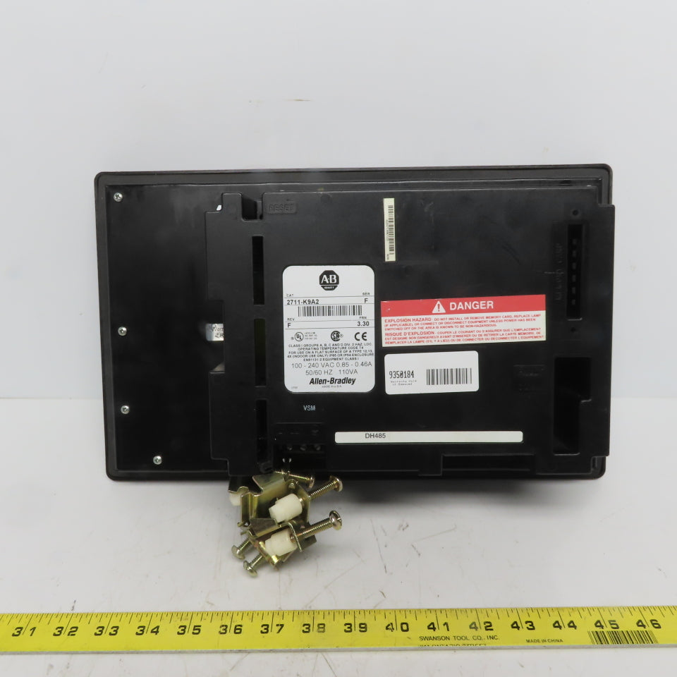 Allen Bradley 2711-K9A2 Ser F Panelview 900 FRN 3.30 Touch Screen Operator HMI