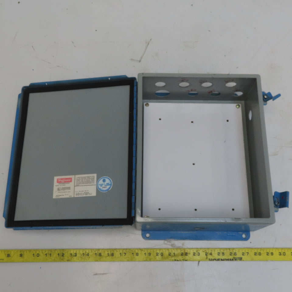 Hoffmann A-1210CH 14" x 12" x 5" NEMA 12,13 Electrical Enclosure W/ Back Plate