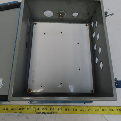 Hoffmann A-1210CH 14" x 12" x 5" NEMA 12,13 Electrical Enclosure W/ Back Plate