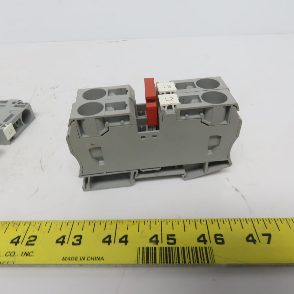Phoenix Contact 3036178 ST-35 Din Ril Feed-Through Terminal Block Gray Lot of 6