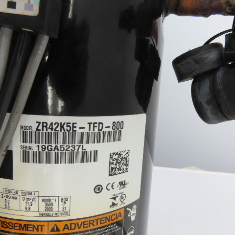 Copeland ZR42K5E-TFD-800 Reciprocating Scroll Compressor 460V 3PH