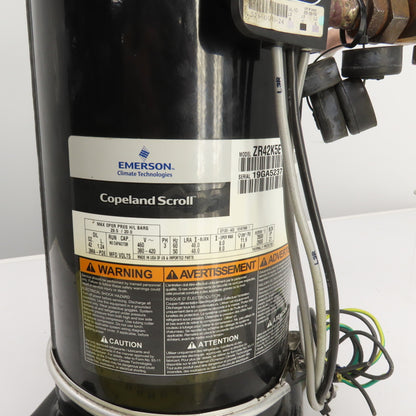 Copeland ZR42K5E-TFD-800 Reciprocating Scroll Compressor 460V 3PH